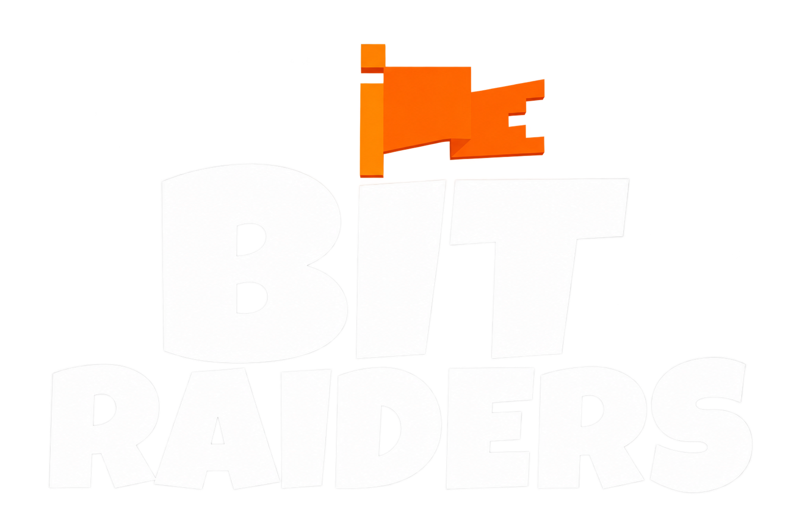 BitRaiders wordmark with its orange flag